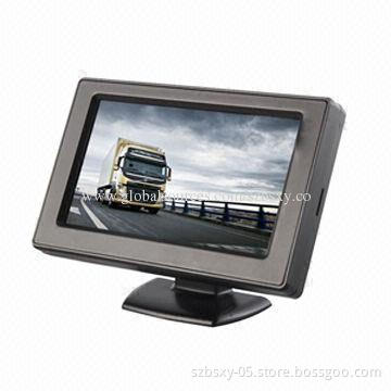 4.3-inch Color LCD Car Monitor for Light Vehicles, 12V Working Voltage